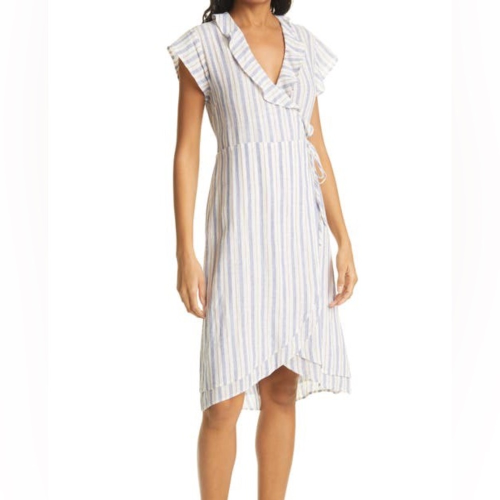 NWT Rails Louisa Bacara Stripe Linen Blend Dress
